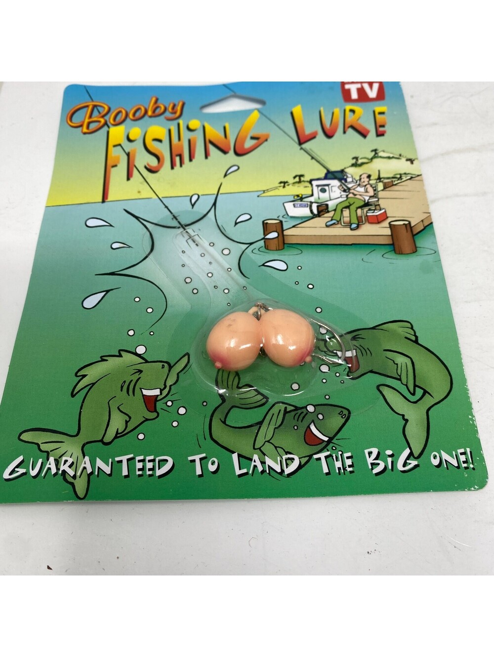 Vintage 1998 Pipedream Booby Fishing Lure Gag Gift Novelty As Seen on TV Sealed - Picture 3 of 3
